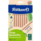 Pelikan Set de crayons de couleur Jumbo, Bundle 12 pièces