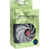 RAIJINTEK EOS 12 RBW ADD -2, Ventilateur de boîtier Noir/transparent, 2 pièces, Connecteur de ventilateur PWM à 4 broches