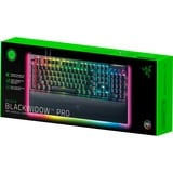 Razer BlackWidow V4 Pro, clavier gaming Noir, Layout DE, Razer certified Mechanical Green Switches