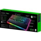 Razer BlackWidow V4 Pro, clavier gaming Noir, Layout DE, Razer certified Mechanical Green Switches