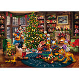 Schmidt Spiele Thomas Kinkade Studios: Disney - Mickey et Minnie décorant le sapin, Puzzle 
