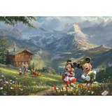 Schmidt Spiele Thomas Kinkade Studios : Disney - Mickey & Minnie dans les Alpes, Puzzle 