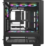 Thermaltake  boîtier midi tower Noir | 2x USB-A | 1x USB-C | RGB | Window