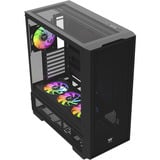 Thermaltake  boîtier midi tower Noir | 2x USB-A | 1x USB-C | RGB | Window