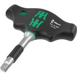 Wera 411 A RA Tournevis adaptateur à poignée en T avec fonction de cliquet, 1/4" Noir/Vert