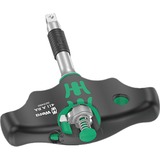 Wera 411 A RA Tournevis adaptateur à poignée en T avec fonction de cliquet, 1/4" Noir/Vert