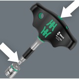 Wera 411 A RA Tournevis adaptateur à poignée en T avec fonction de cliquet, 1/4" Noir/Vert