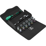 Wera 8100 SA 13 Ensemble de cliquets Zyklop Comfort, 1/4", Set d'outils Noir/Vert