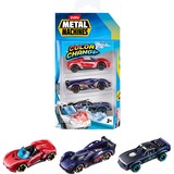 ZURU Ensemble de 3 Mini voitures coulées sous pression Metal Machines aux couleurs changeantes ZURU, Jeu véhicule Metal Machines Ensemble de 3 Mini voitures coulées sous pression aux couleurs changeantes, Ensemble de véhicules, 4 an(s), Métal, Plastique, Multicolore