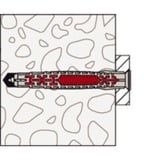 fischer DuoXpand 10x100 T, Cheville Gris clair/Rouge