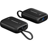 goobay Powerbank 10 000 mAh, câble USB-C intégré 13 cm, 20 watts Noir