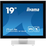iiyama ProLite T1932MSC-W1SAG écran plat de PC 48,3 cm (19") 1280 x 1024 pixels Full HD LED Écran tactile Dessus de table Blanc Moniteur  Blanc (mat), 48,3 cm (19"), 1280 x 1024 pixels, Full HD, LED, 14 ms, Blanc