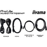 iiyama ProLite XUB2797QSNP-B1 27" Moniteur  Noir (Mat), HDMI, DisplayPort, USB-C, LAN, Audio