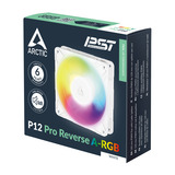 ARCTIC P12 Pro Reverse A-RGB ventilateur de boîtier Blanc, 120 x 120 x 27 mm, PWM