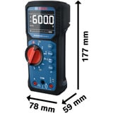 Bosch Multimètre numérique GDM 600-15 Professional, Appareil de mesure Bleu/Noir