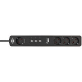Brennenstuhl Multiprise Connect Ecolor WLAN 4 prises Blanc/Noir