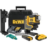 DEWALT Laser multi-lignes sans fil 3x360° DCLE34035D1, 18 Volts, avec télécommande, Laser Cross Ligne Noir/Jaune