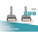 Digitus Câble de connexion USB 2.0 USB-A (connecteur) > USB-A (connecteur) Noir