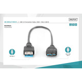Digitus Câble de connexion USB 3.2 Gen 1 USB-A > Micro USB-B Noir