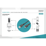 Digitus Câble de connexion USB 3.2 Gen 1 USB-A > Micro USB-B Noir