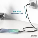 Digitus Câble de connexion en silicone USB 2.0 USB-C > USB-C Noir