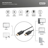 Digitus DB-340100-030-S, Câble Noir