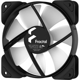 Fractal Design Aspect 12 RGB PWM Black Frame, Ventilateur de boîtier Noir/Blanc, Connexion du ventilateur PWM à 4 broches