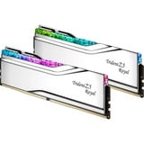 G.Skill 48 Go DDR5-8000 (2x 24 Go) Dual-Kit, Mémoire vive Argent, F5-8000J4048F24GX2-TR5S, Trident Z5 Royal, Intel XMP