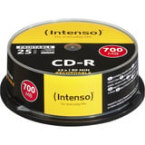 Intenso CD-R 700MB 700 Mo 25 pièce(s) 52x, CD-R, 120 mm, 700 Mo, Boîte à gâteaux, 25 pièce(s)