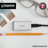 Kingston XS2000 Portable, 2 To SSD externe Argent/Noir, SXS2000/2000G, USB-C 3.2 (20 Gbit/s)