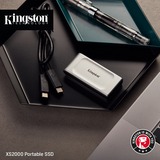 Kingston XS2000 Portable, 2 To SSD externe Argent/Noir, SXS2000/2000G, USB-C 3.2 (20 Gbit/s)