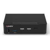 Lindy 39312 commutateur écran, clavier et souris Noir, Switch KVM Noir, 7680 x 4320 pixels, 4K Ultra HD, Noir