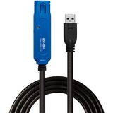 Lindy 43157 câble USB 10 m USB 3.2 Gen 1 (3.1 Gen 1) USB A Noir, Câble d'extension Noir, 10 m, USB A, USB A, USB 3.2 Gen 1 (3.1 Gen 1), 5000 Mbit/s, Noir