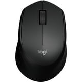 Logitech M330 Silent Plus, Souris Noir, Droitier, Mécanique, RF sans fil, 1000 DPI, Noir