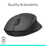 Logitech M330 Silent Plus, Souris Noir, Droitier, Mécanique, RF sans fil, 1000 DPI, Noir