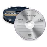 MediaRange MR466 DVD vierge 8,5 Go DVD+R DL 10 pièce(s), Support vierge DVD DVD+R DL, Boîte à gâteaux, 10 pièce(s), 8,5 Go