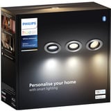 Philips Hue White Ambiance Milliskin spot encastrable pack de 3, Lumière LED Argent