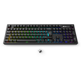 Sharkoon OfficePal KB70W RGB clavier Noir, Layout DE (QWERTZ), Sharkoon Linéaire, 100%