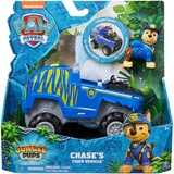 Spin Master Vehicule + Figurine Chase Jungle Pups La Pat' Patrouille, Jeu véhicule PAW Patrol Vehicule + Figurine Chase Jungle Pups La Pat' Patrouille, Voiture de police, PAW Patrol, 3 an(s), Plastique, Noir, Bleu