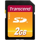 Transcend TS2GSDC Cartes mémoire, Carte mémoire 2 Go, SD, MLC, 20 Mo/s, 13 Mo/s, Noir