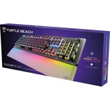 Turtle Beach Vulcan II Max - Clavier gaming PC optique et mécanique, touches rétro-éclairées RGB personnalisables et repose-poignet, Smart Keys, interrupteurs Titan II linéaires et fluides, plaque en aluminium, durabilité 200 millions de frappes - Noir Noir/transparent, Layout DE, TITAN II Optical Red