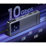 UGREEN 35998 hub & concentrateur USB Type-C 10000 Mbit/s, Station d'accueil Argent, USB Type-C, HDMI, USB 3.2 Gen 1 (3.1 Gen 1) Type-A, USB Type-C, 10000 Mbit/s, 100 W, 4K Ultra HD