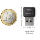 devolo WiFi 6 Stick nano 7270, Adaptateur WLAN Noir