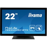 iiyama Prolite T2234MSC-B7X 22" Touchscreen-Moniteur Noir, 54,6 cm (21.5"), 1920 x 1080 pixels, Full HD, 8 ms, Noir