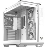 ASUS TUF GAMING GT502 Horizon TG ARGB White Midi Tower Blanc, boîtier pc Blanc | 2x USB-A | 1x USB-C | RGB | Verre Trempé