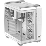 ASUS TUF GAMING GT502 Horizon TG ARGB White Midi Tower Blanc, boîtier pc Blanc | 2x USB-A | 1x USB-C | RGB | Verre Trempé