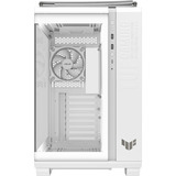 ASUS TUF GAMING GT502 Horizon TG ARGB White Midi Tower Blanc, boîtier pc Blanc | 2x USB-A | 1x USB-C | RGB | Verre Trempé