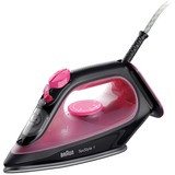 Braun TexStyle 1 Fer à repasser à sec ou à vapeur Semelle en céramique 2000 W Noir, Violet, Fer à vapeur rose fuchsia/Noir, Fer à repasser à sec ou à vapeur, Semelle en céramique, 1,9 m, 130 g/min, Noir, Violet, 220 L