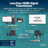 Digitus Kit d'extension KVM HDMI, Extension HDMI Noir