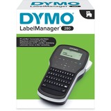 Dymo LabelManager Étiqueteuse Portable Rechargeable 280 | Clavier QWERTZ | Connectivité PC ou Mac, Étiqueteuse Noir/Argent, QWERTZ, D1, Transfert thermique, 180 x 180 DPI, 15 mm/sec, Noir, Argent